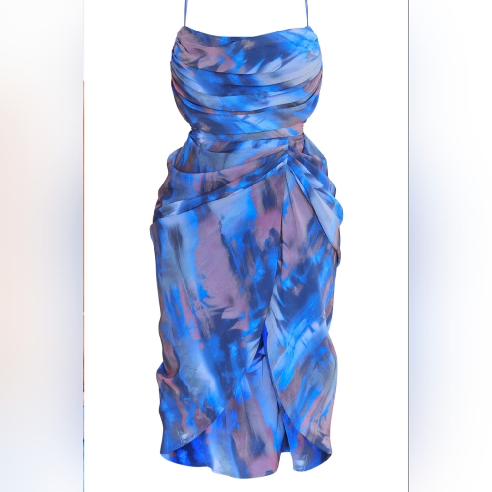 PrettyLittleThing Blue and Purple Dress